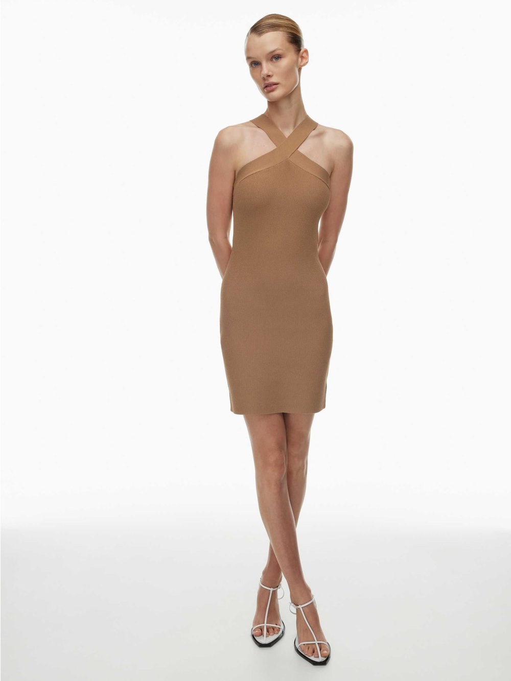 NWT Aritzia Babaton Sculpt Knit Dress Crossbody In Saville M